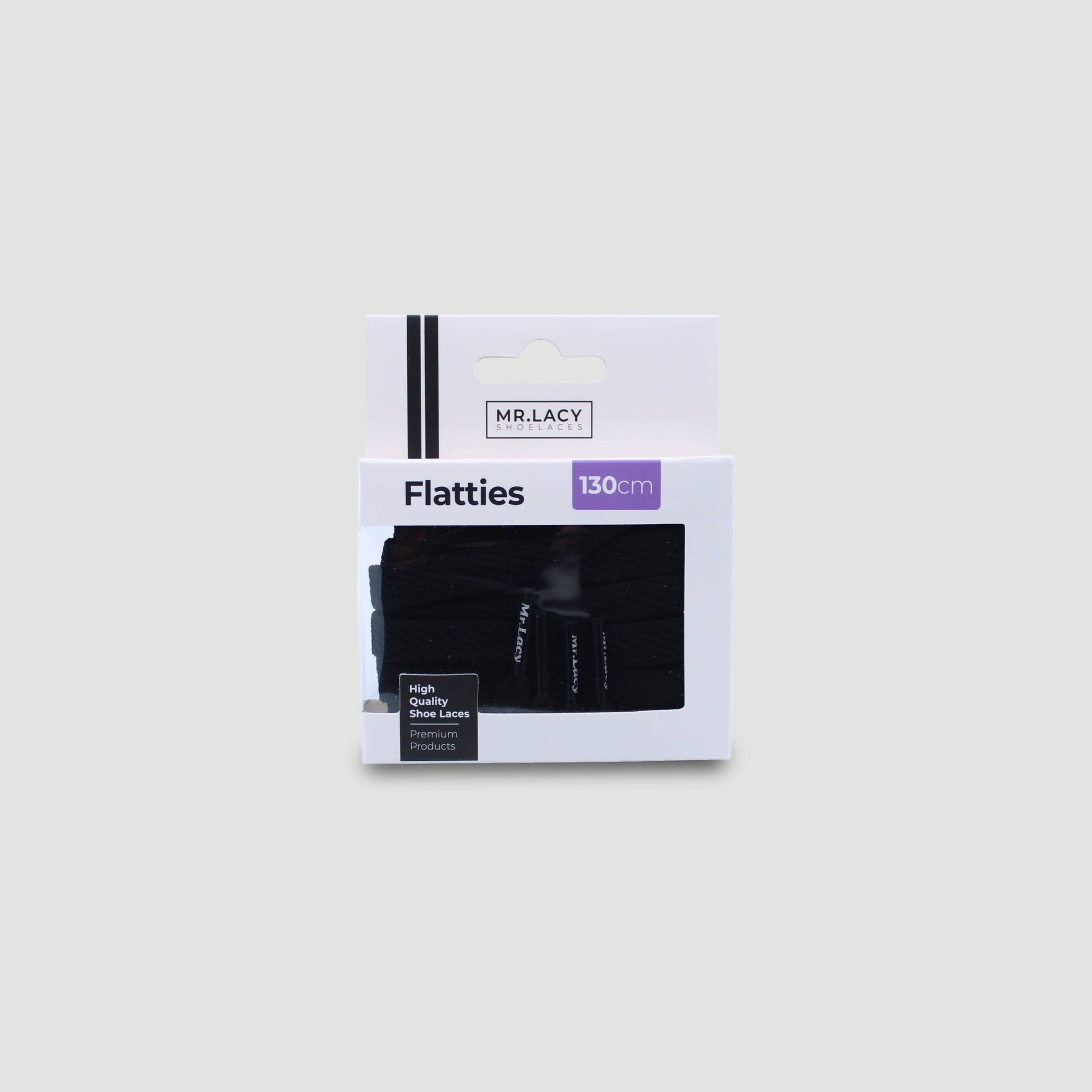 *Flatties Shoelaces · Black · Mr.Lacy