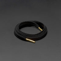 Smallies Metal Tip Shoelaces · Black with Gold Tip
