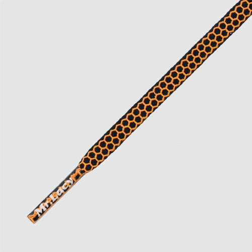 Goalies Football Boot Laces - Black/Bright Orange - Mr.Lacy