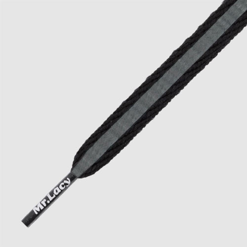 Flatties Shoelaces - Reflective Black - Mr.Lacy