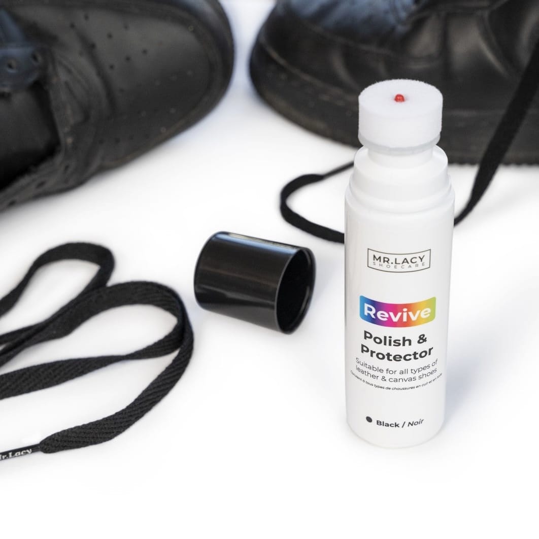 Mr.Lacy's Revive Polish &amp; Protector is a superior shoe polish for your leather or canvas trainers.