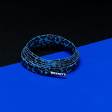 Printies Shoelaces · Leopard Royal Blue