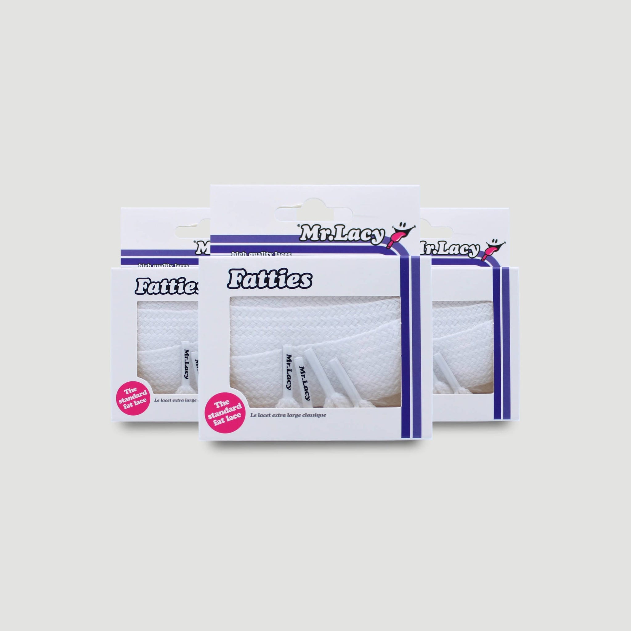 *Fatties Shoelaces · White · Mr.Lacy