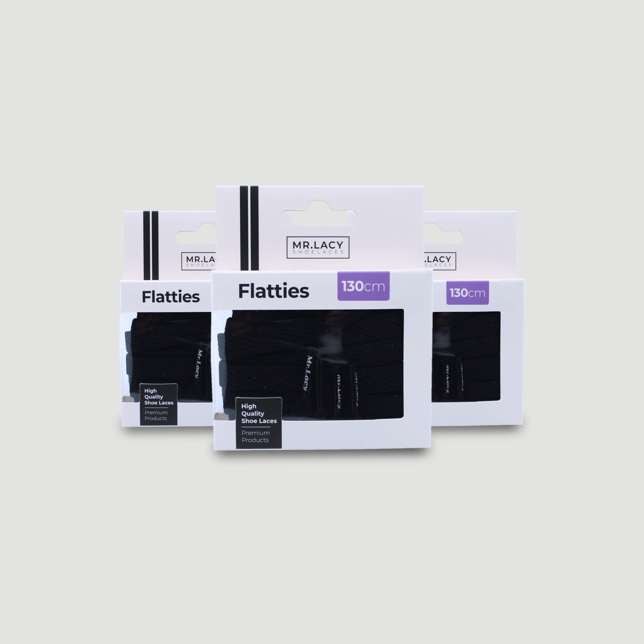 *Flatties Shoelaces · Black · Mr.Lacy