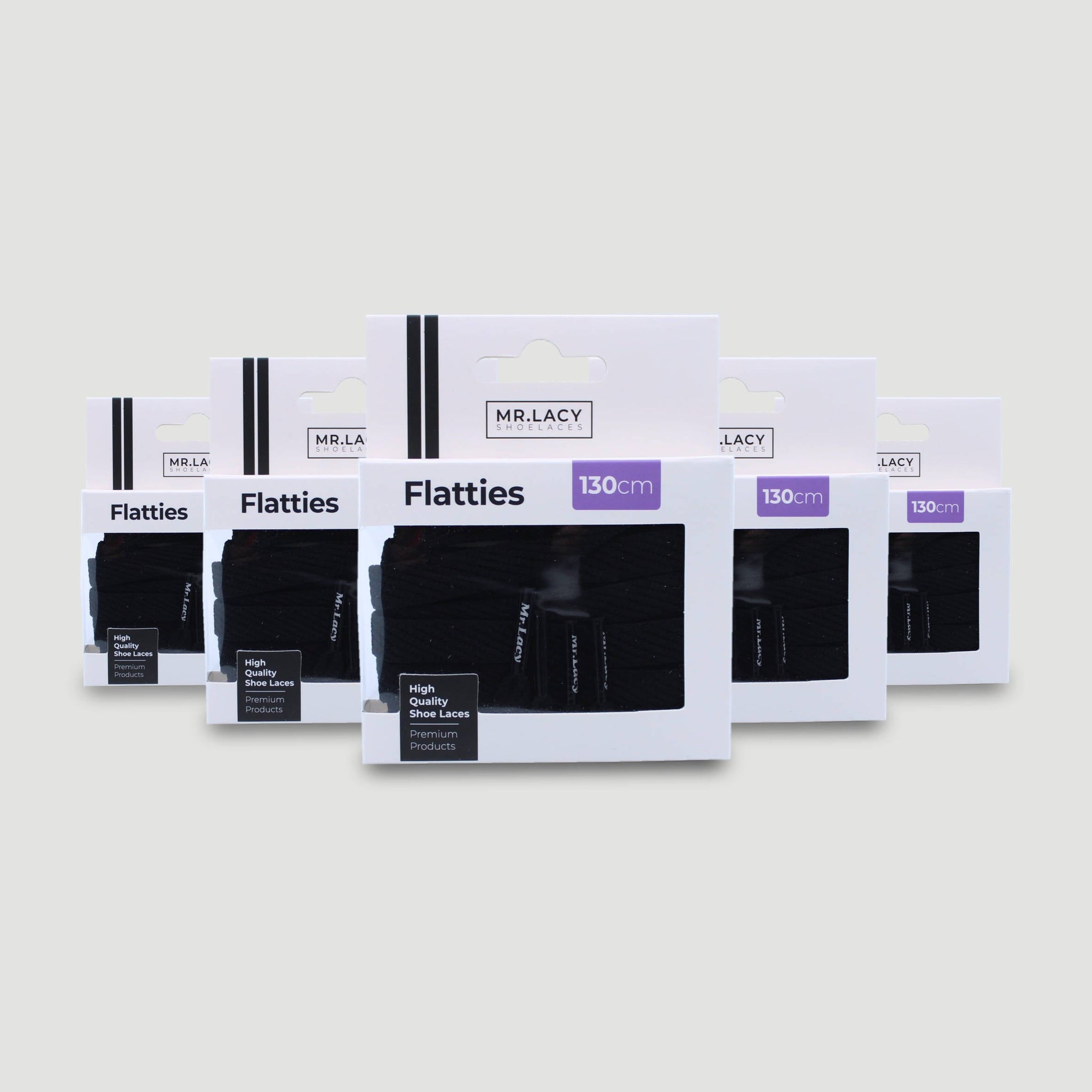 *Flatties Shoelaces · Black · Mr.Lacy