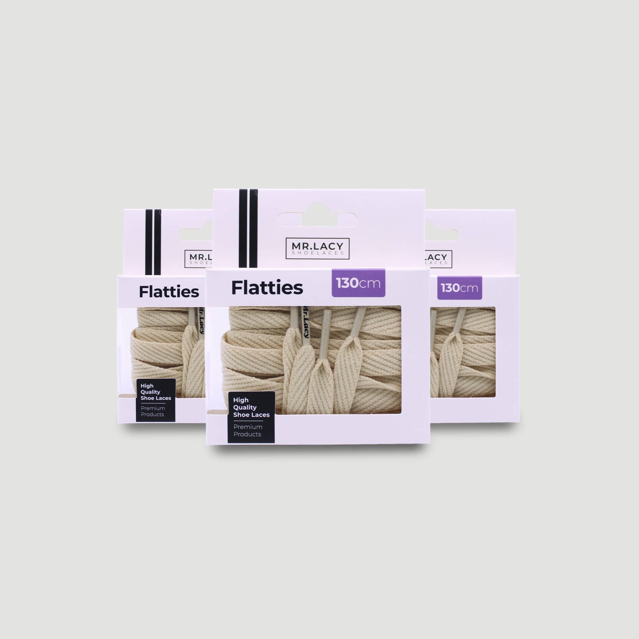 *Flatties Shoelaces · Cream · Mr.Lacy