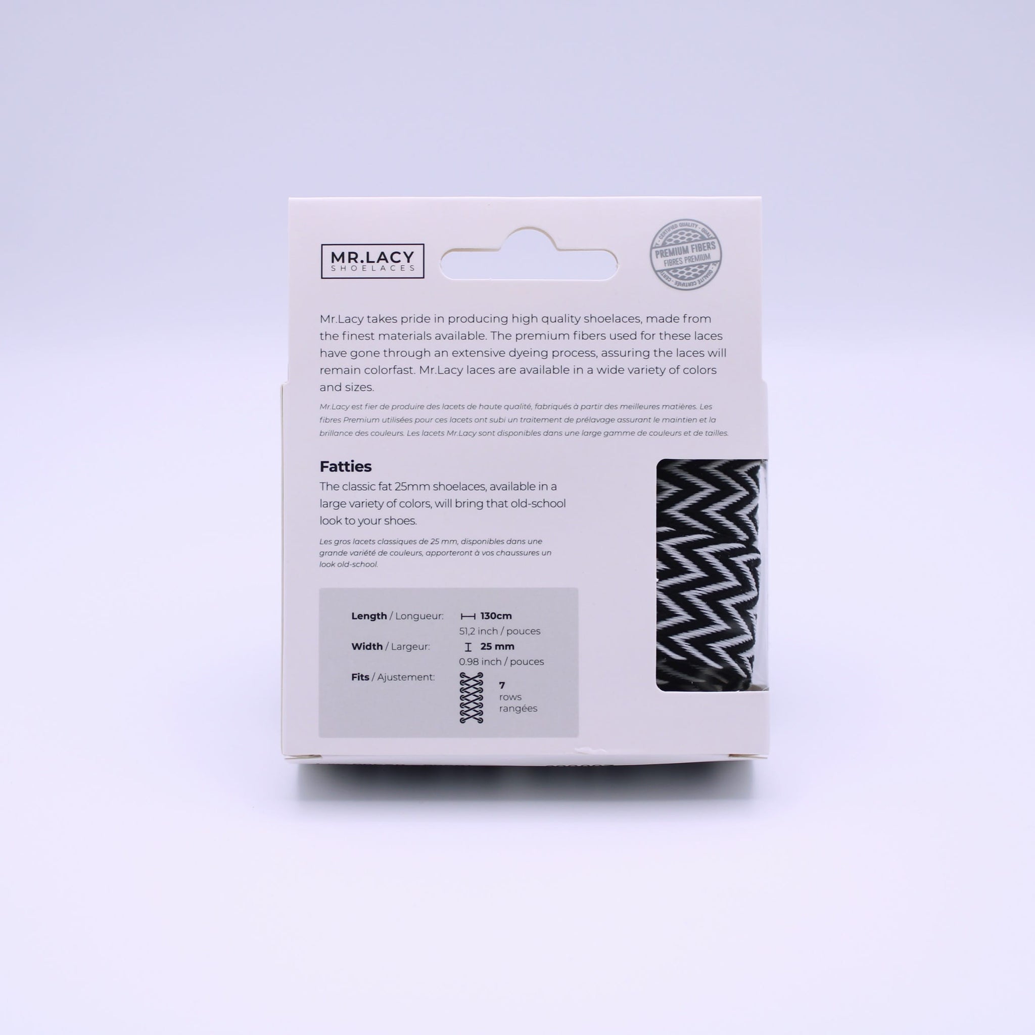 Fatties Shoelaces · Black/White