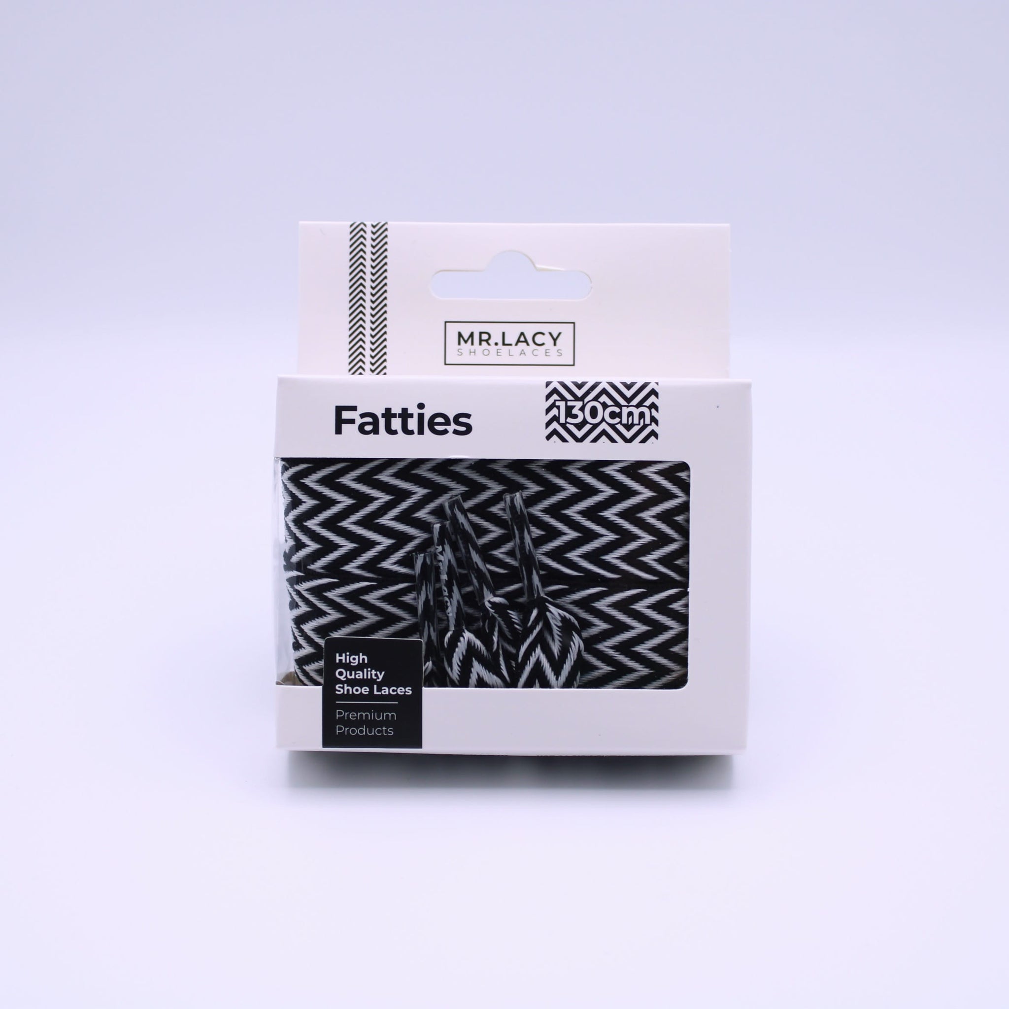 Fatties Shoelaces · Black/White