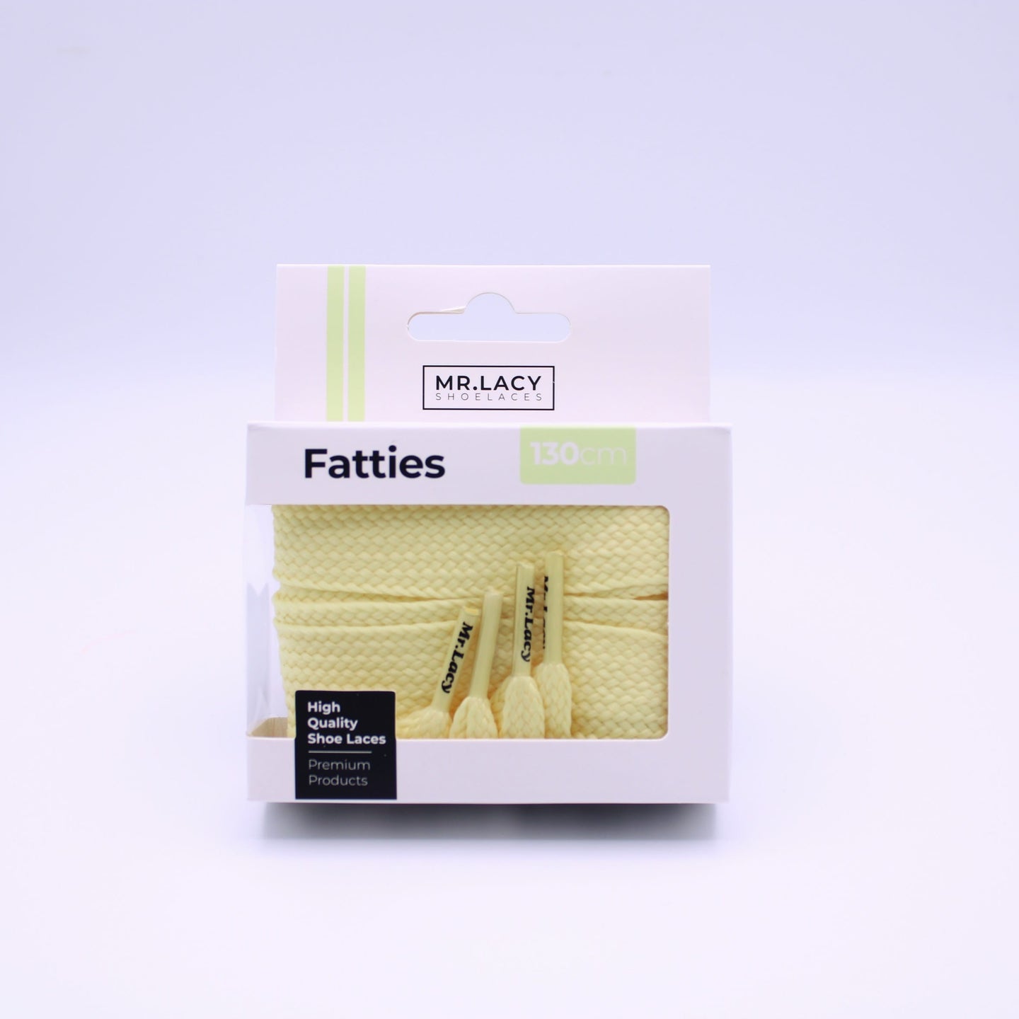 Fatties Shoelaces · Pastel Yellow