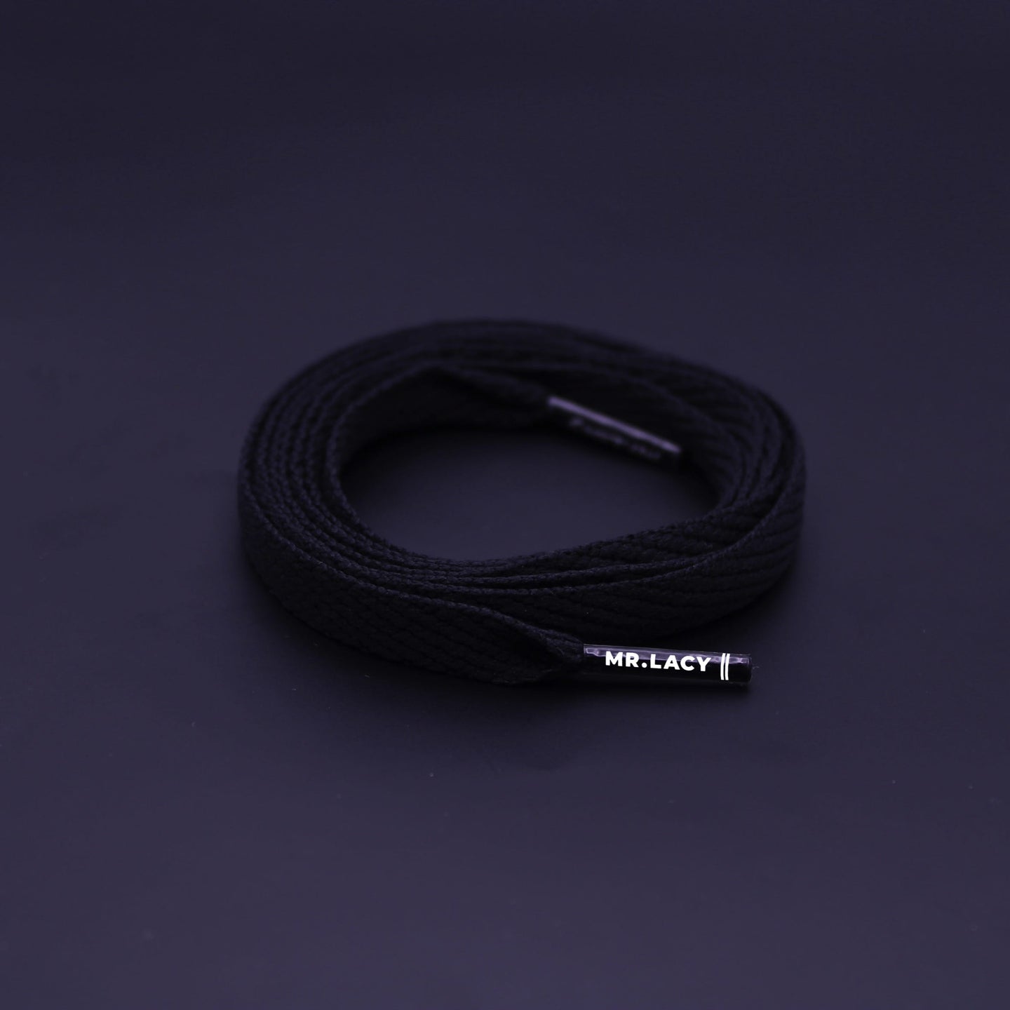 *Flatties Shoelaces · Black · Mr.Lacy