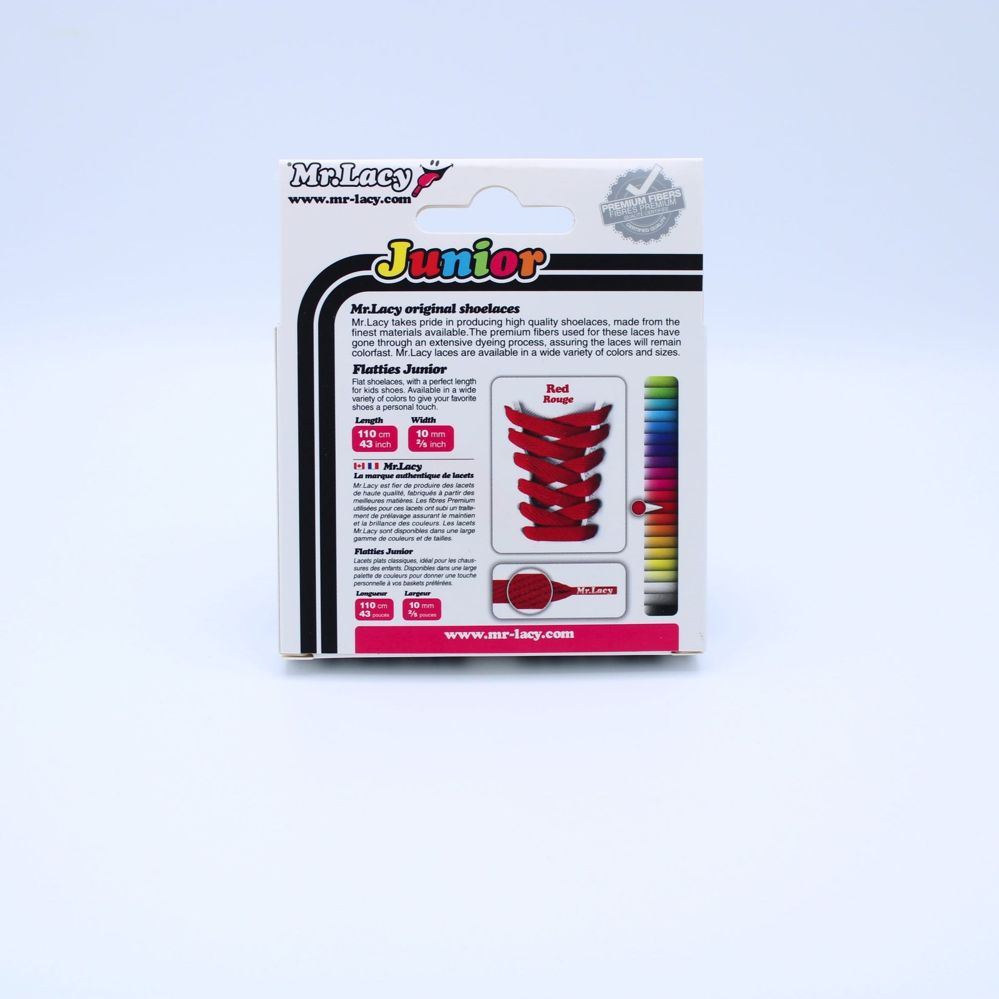 Junior Flatties Shoelaces · Red