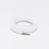 Flatties Metal Tips Shoelaces · White with Silver Tip