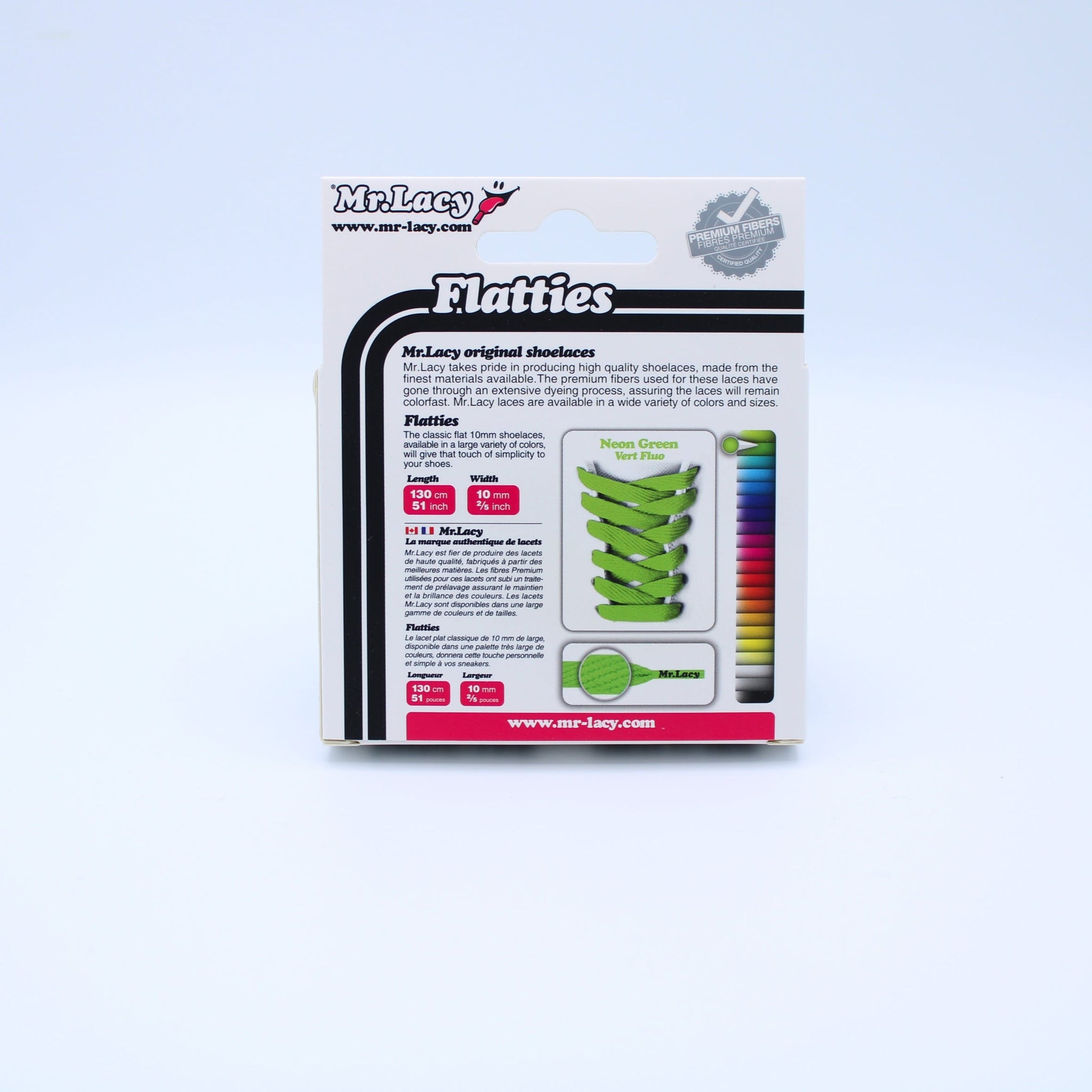 Junior Flatties Shoelaces · Neon Green