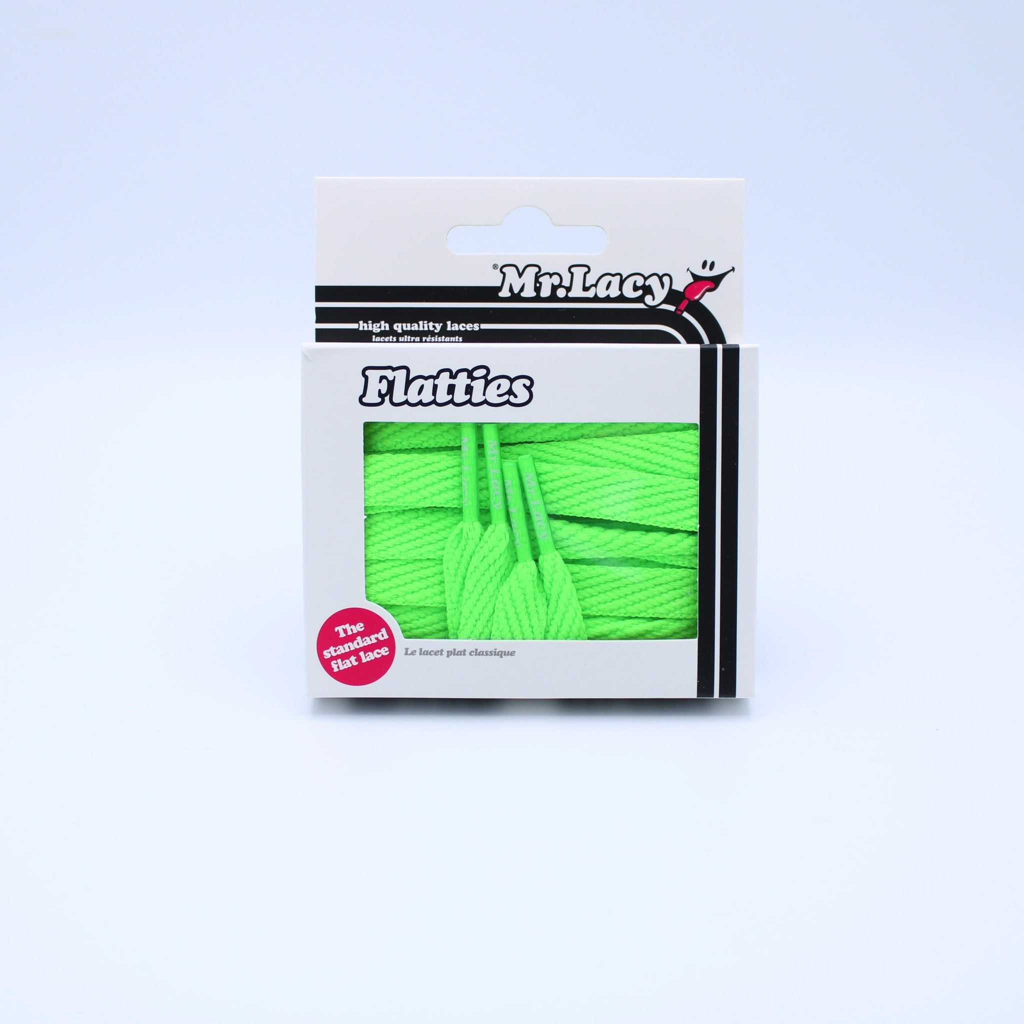 Junior Flatties Shoelaces · Neon Green