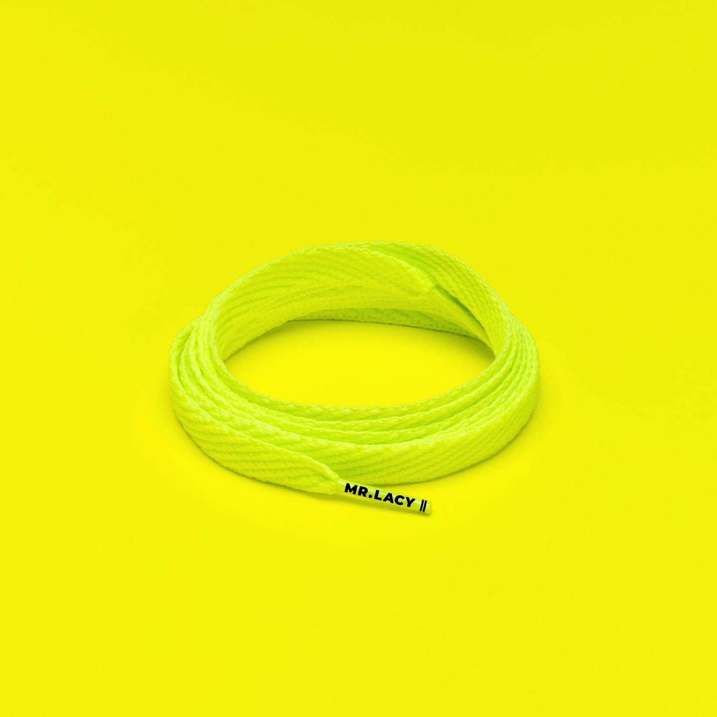 Flatties Shoelaces · Neon Lime Yellow