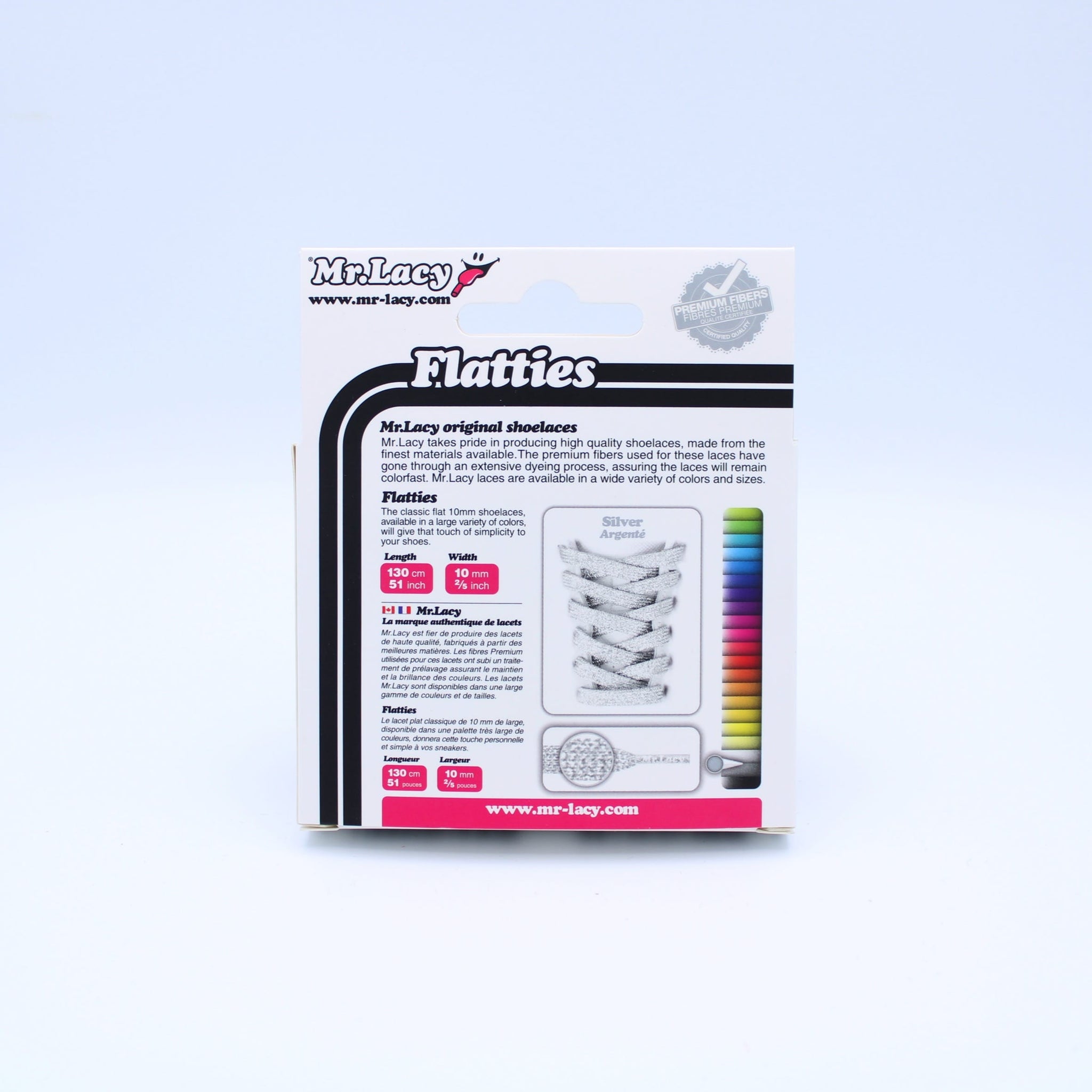 Flatties Shoelaces · Silver