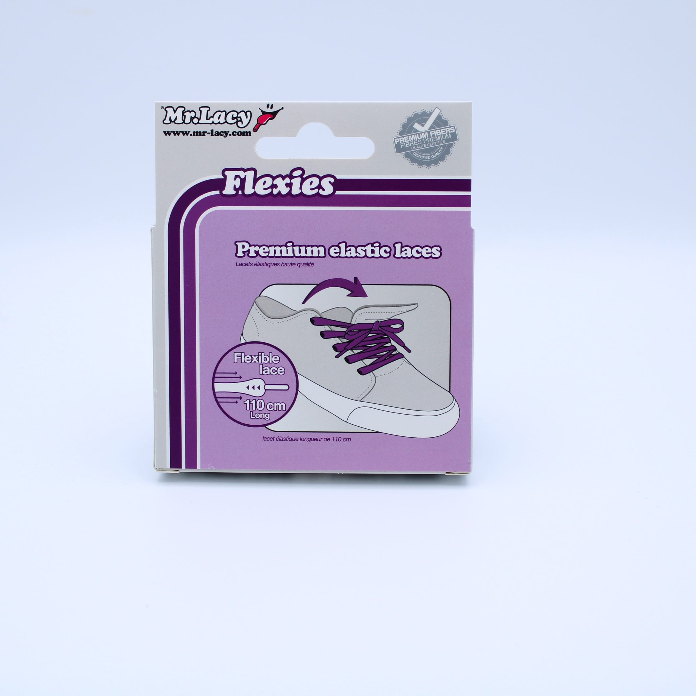 thumbnail image 2 of Mr Lacy Flexies Elastic Shoelaces – 110 Cm – No-Tie Laces For Adults Kids – Black? (Check Color) 2 of 6