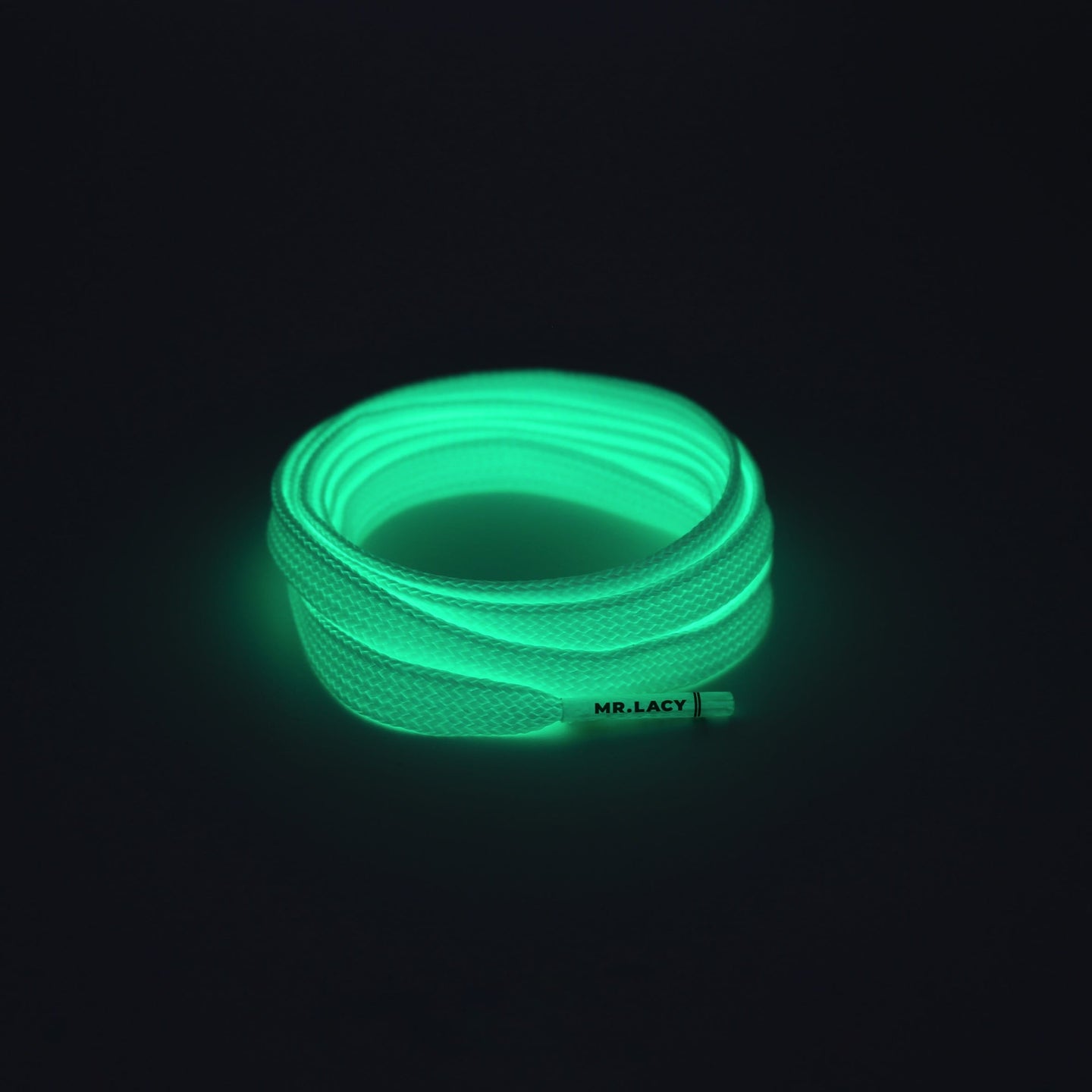 Flatties Shoelaces · Glow in the Dark Green