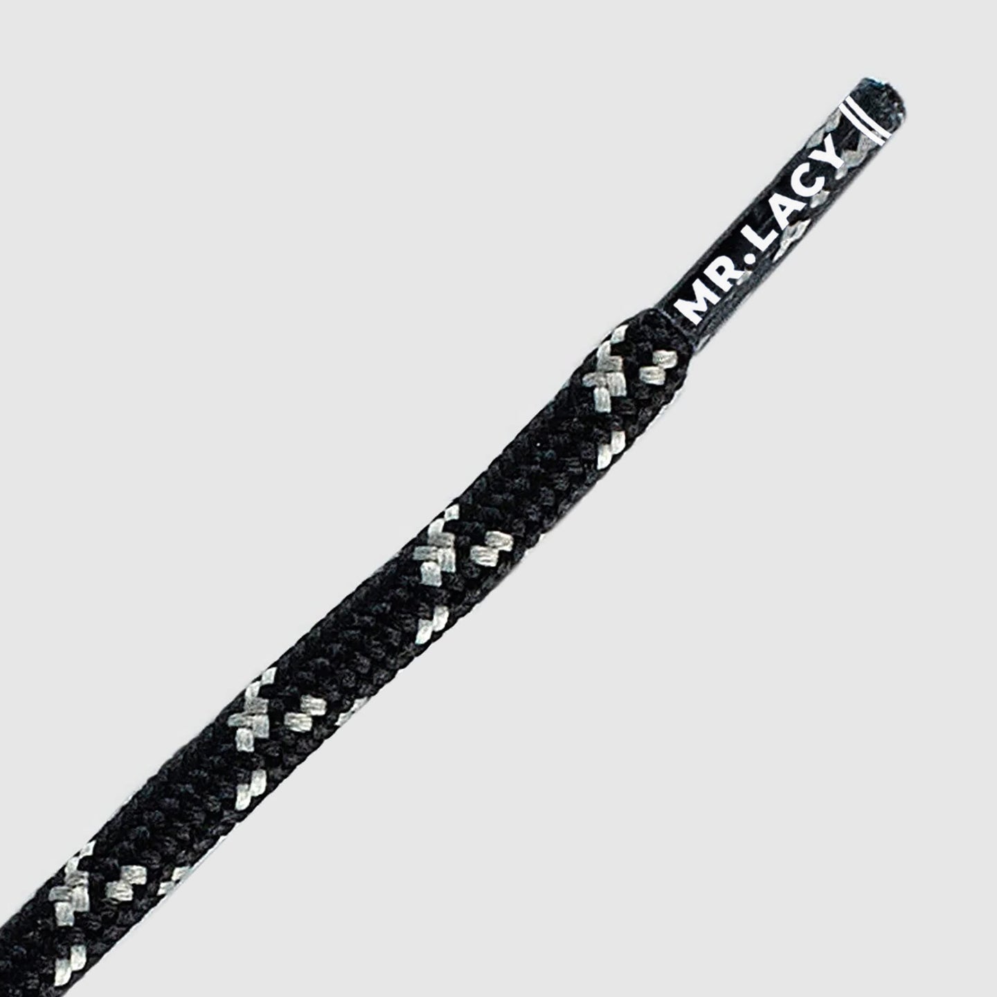 *Hikies Round Boot Laces · Black/Grey/Light Grey · Mr.Lacy