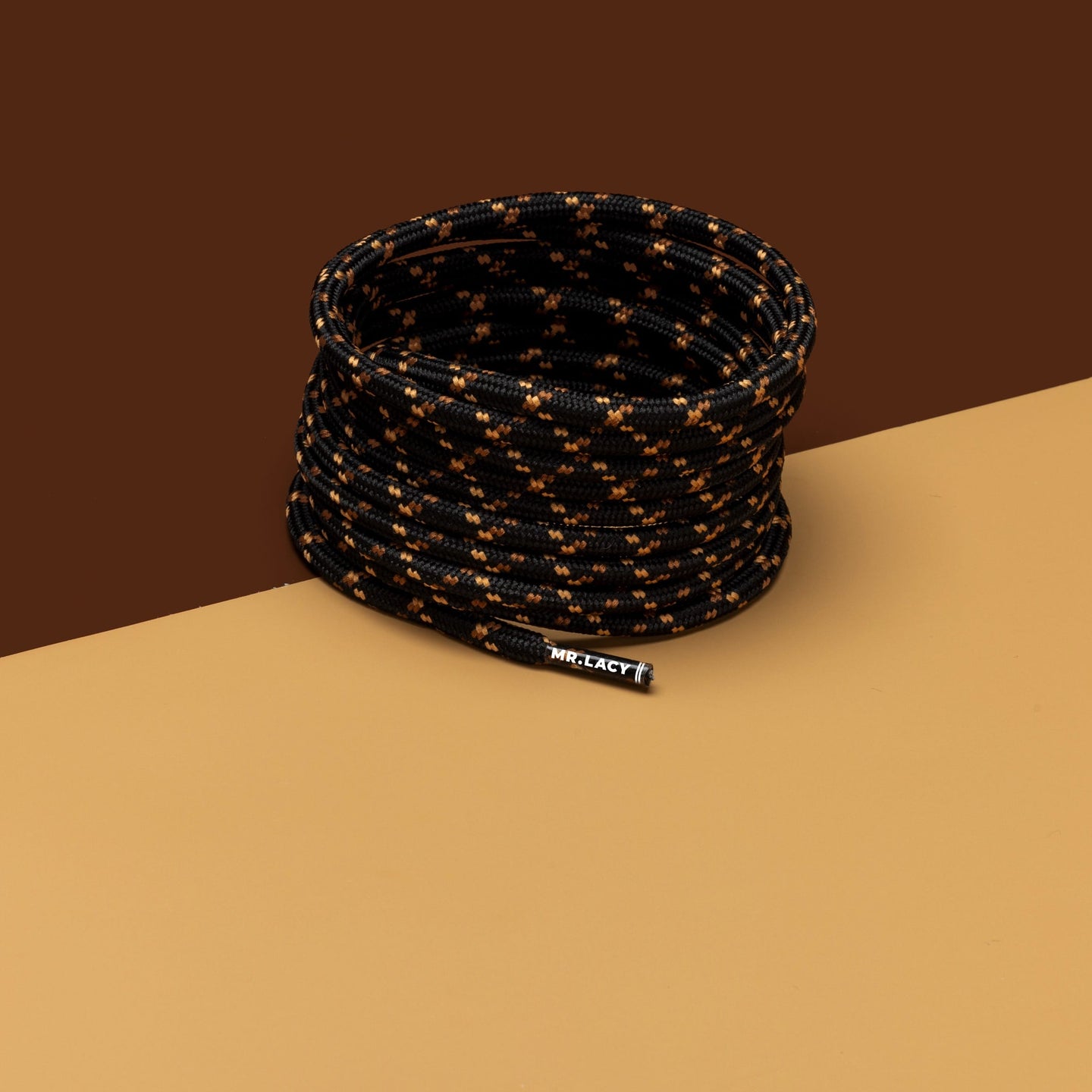 *Hikies Round Boot Laces · Black/Brown/Light Brown · Mr.Lacy