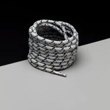 Hikies Round Boot Laces · Silver Grey/Black/Blue