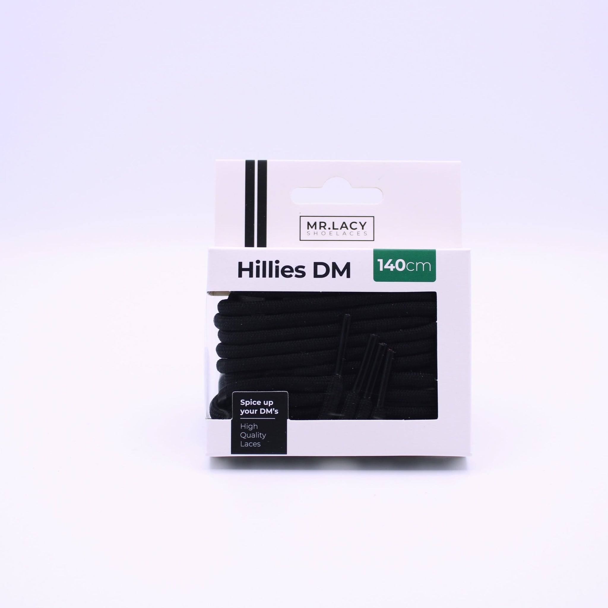 *Hillies DM Round Boot Laces · Black · Mr.Lacy