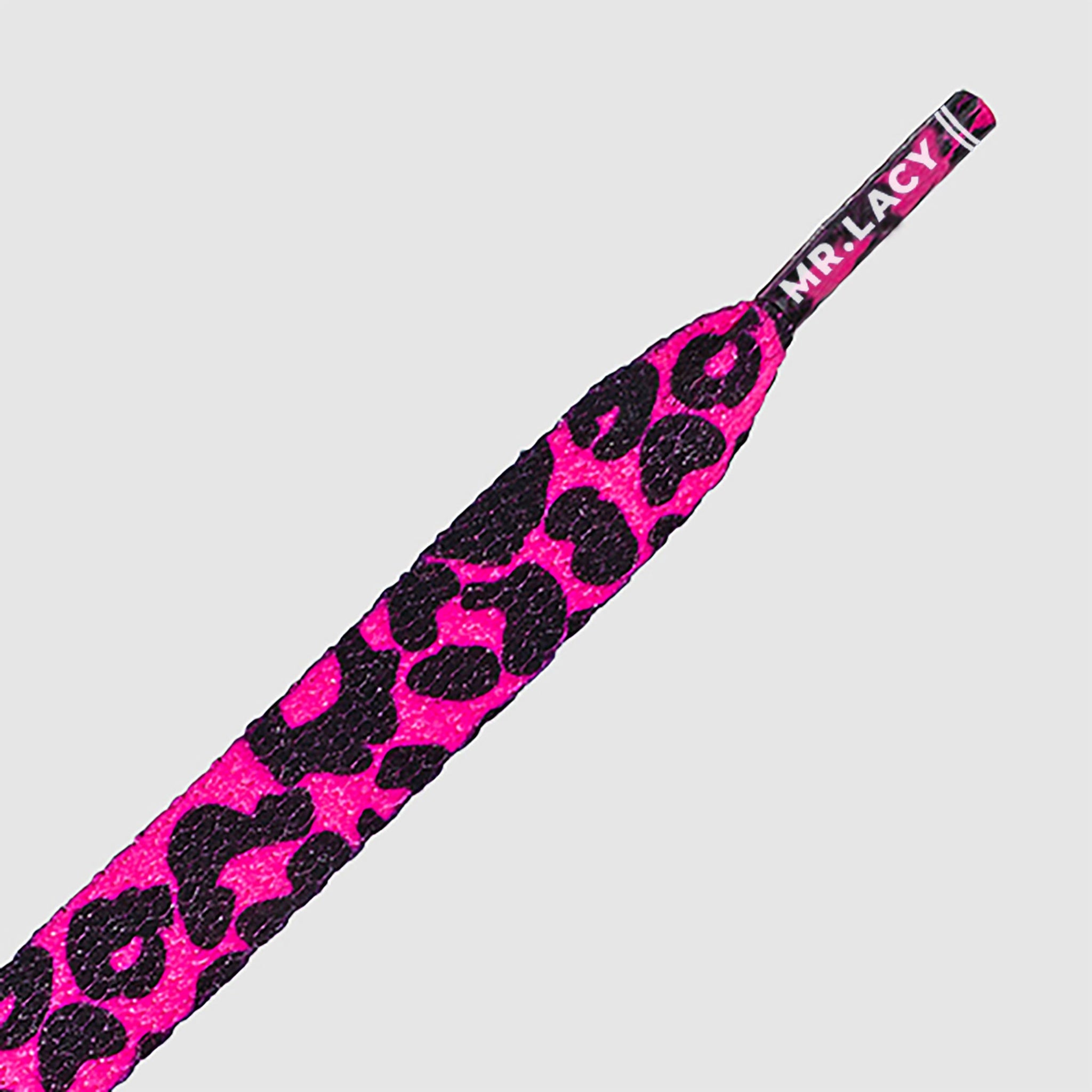 Buy Printies Shoelaces Leopard Pink/Black · - Main Image