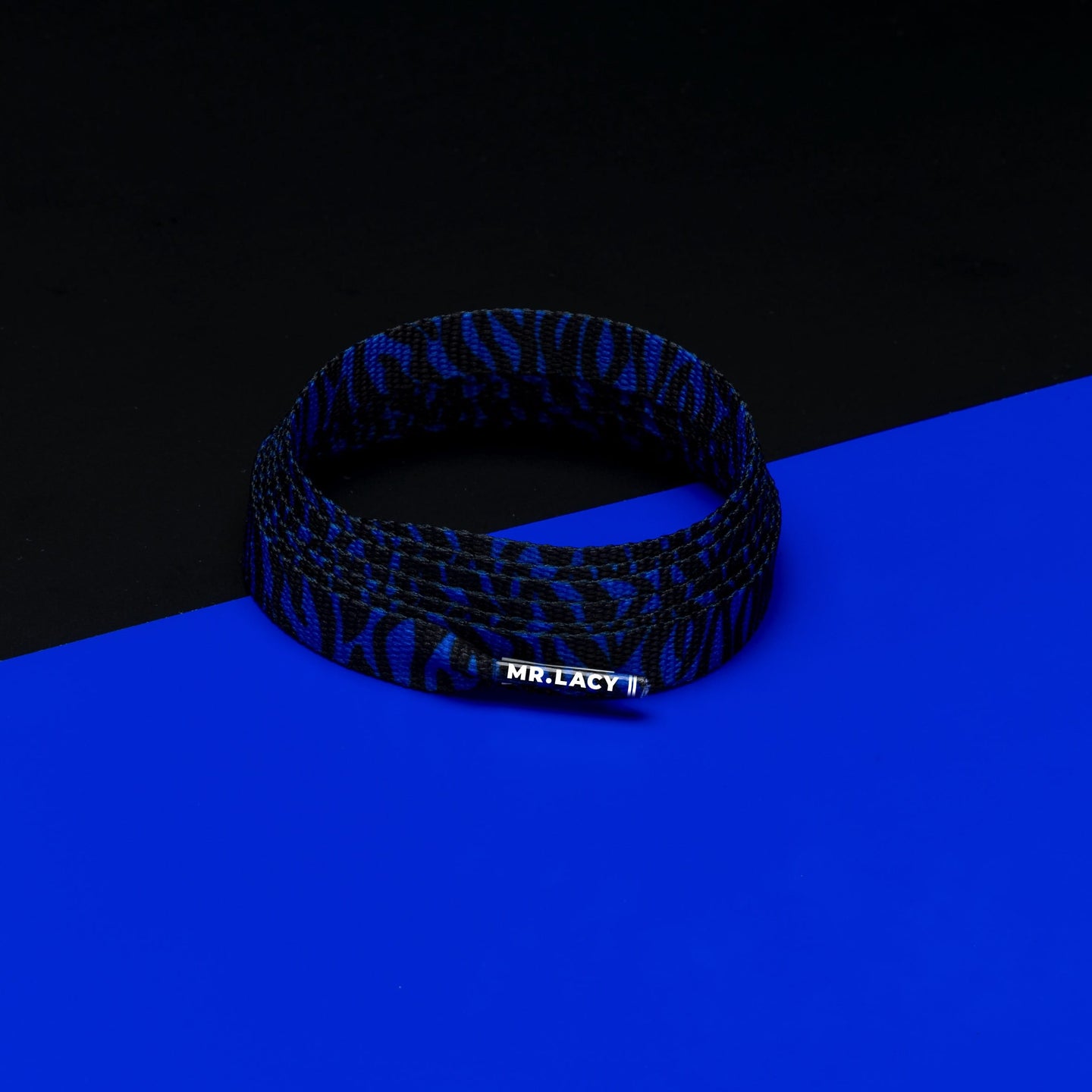 Printies Shoelaces · Zebra Royal Blue