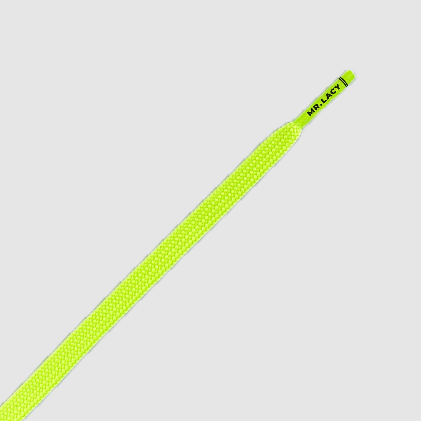 *Runnies Flat Shoelaces · Neon Lime Yellow · Mr.Lacy