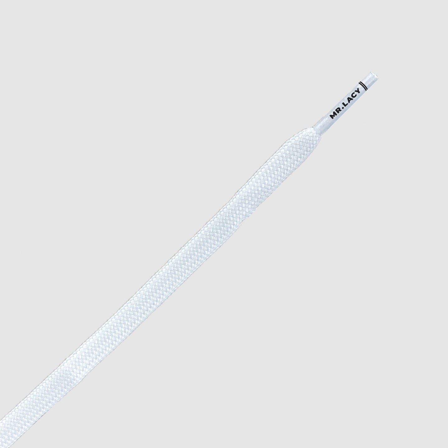 *Runnies Flat Shoelaces · White · Mr.Lacy
