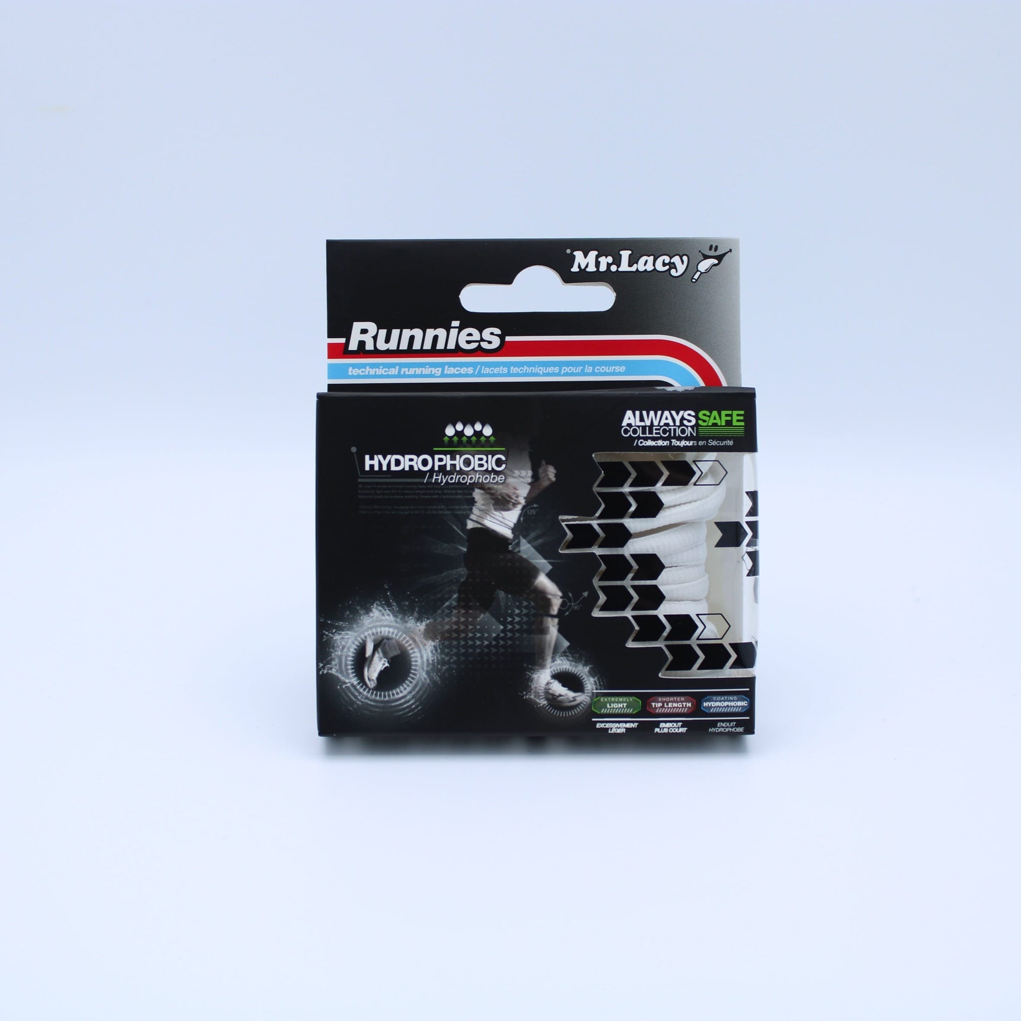 *Runnies Hydrophobic Shoelaces · White · Mr.Lacy