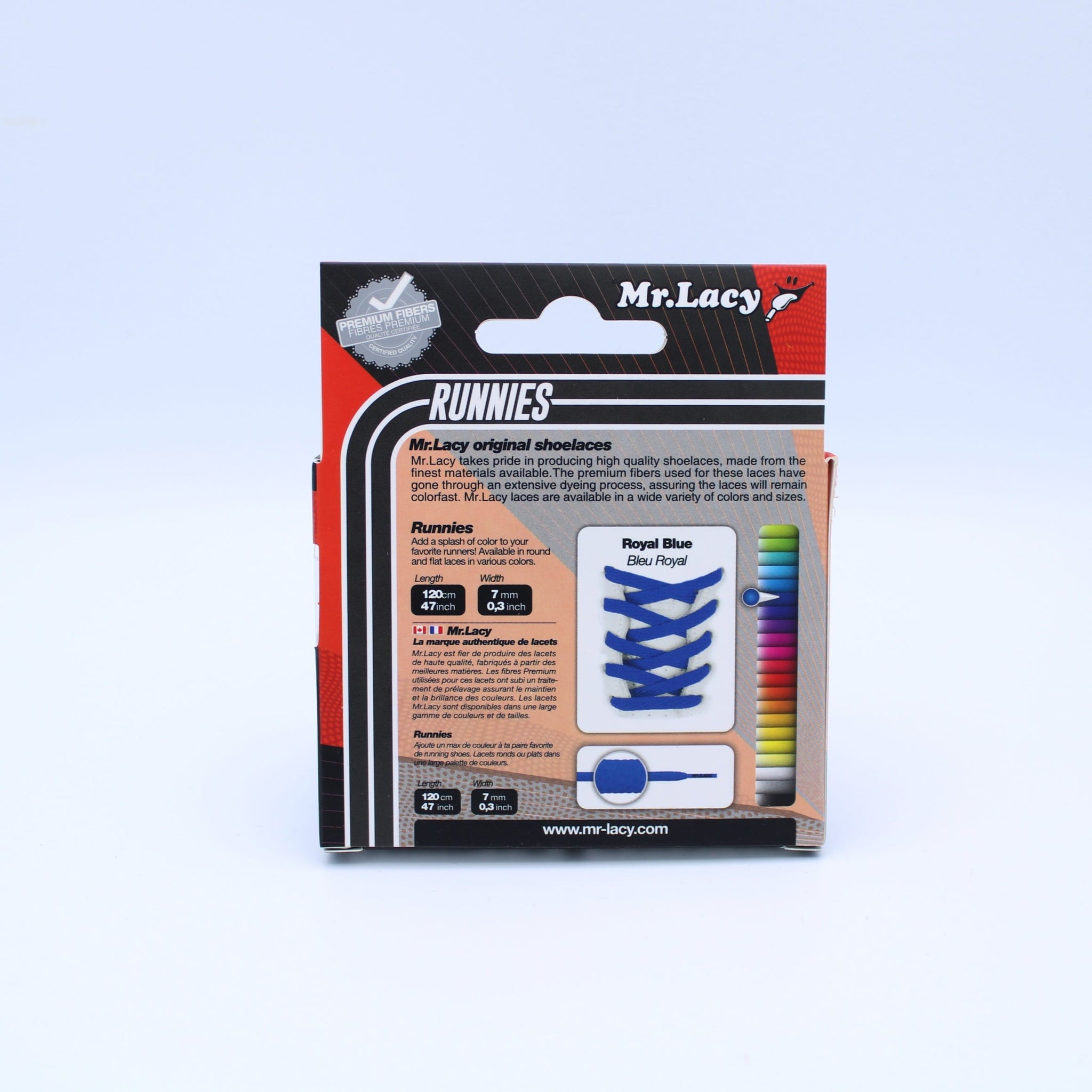*Runnies Flat Shoelaces · Royal Blue · Mr.Lacy