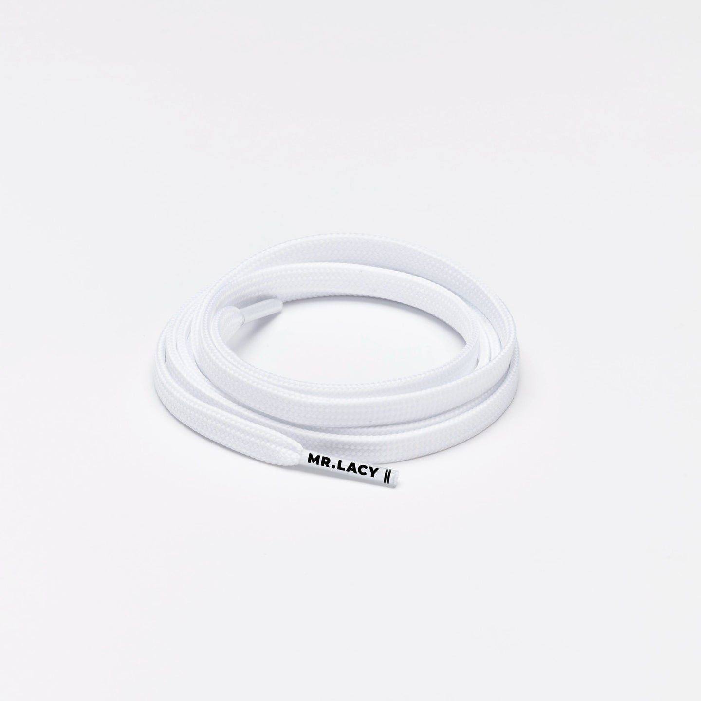 *Runnies Flat Shoelaces · White · Mr.Lacy