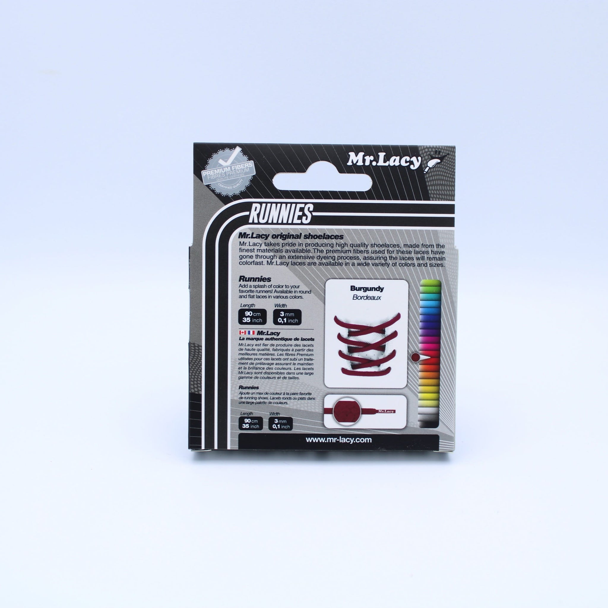 Runnies Round Shoelaces · Burgundy
