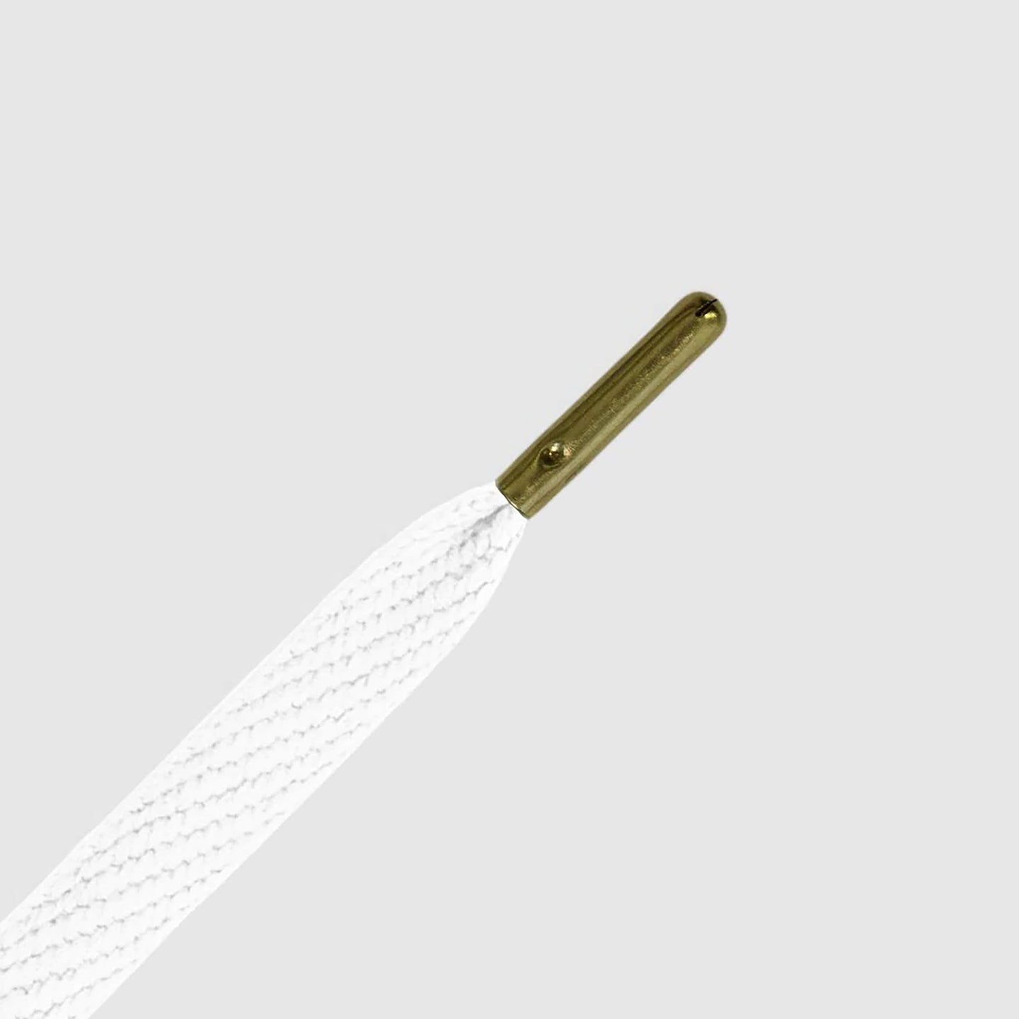 Skinnies Metal Tips Shoelaces · White with Gold Tip