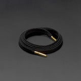Smallies Metal Tip Shoelaces · Black with Gold Tip