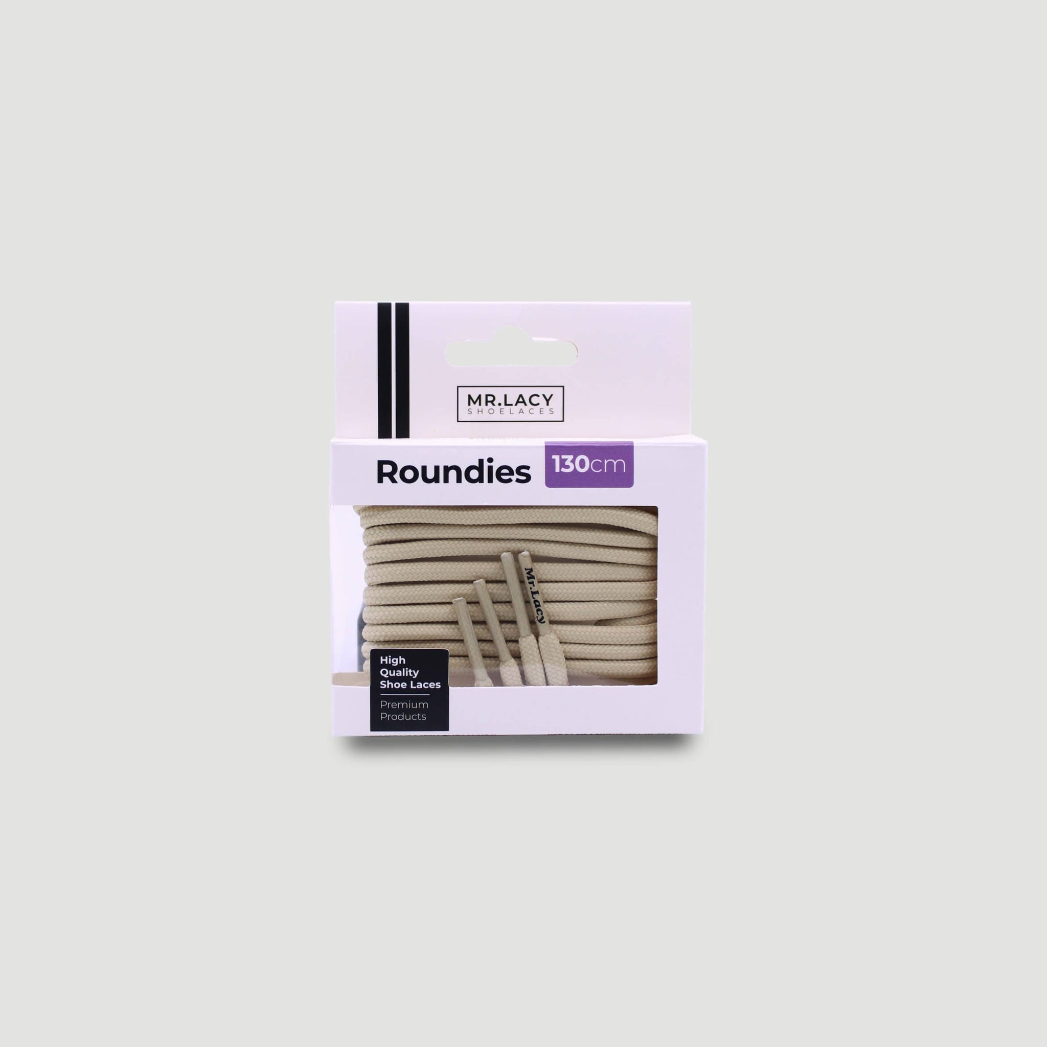 *Roundies Shoelaces · Cream · Mr.Lacy