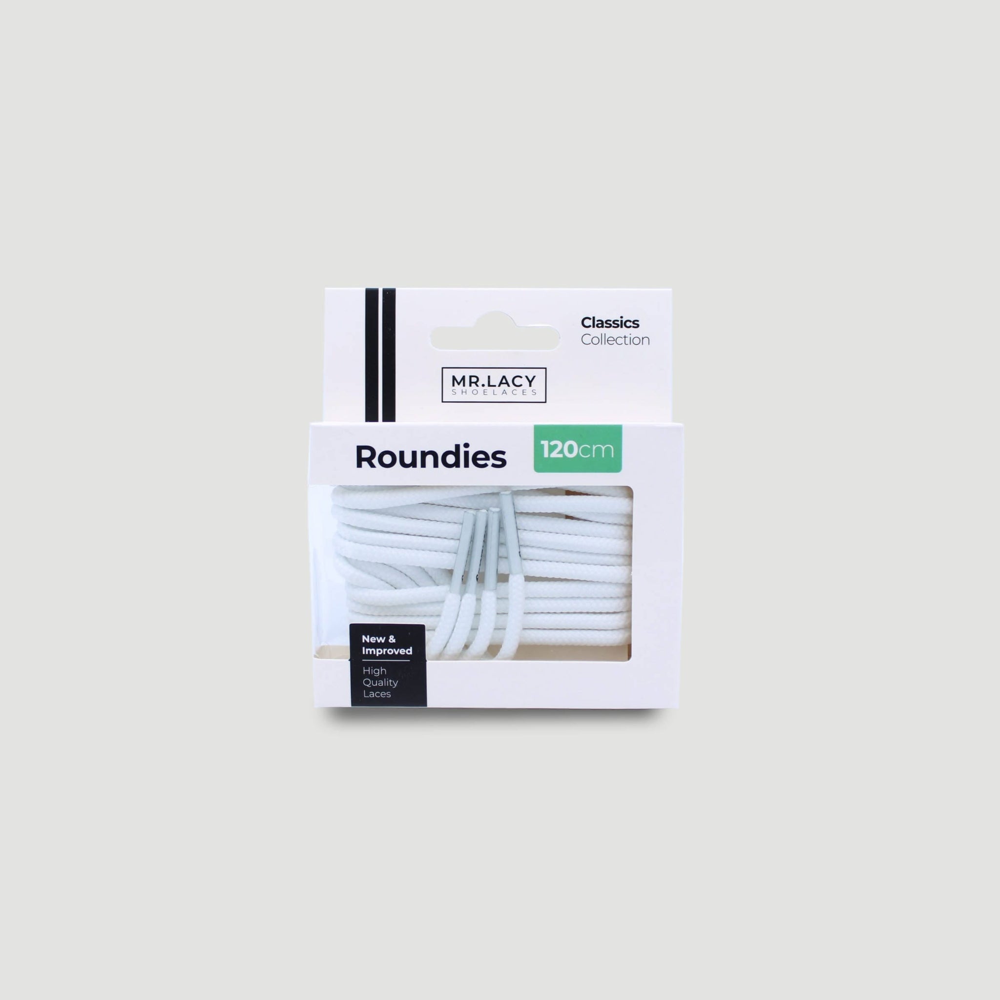 *Roundies Shoelaces · White · Mr.Lacy