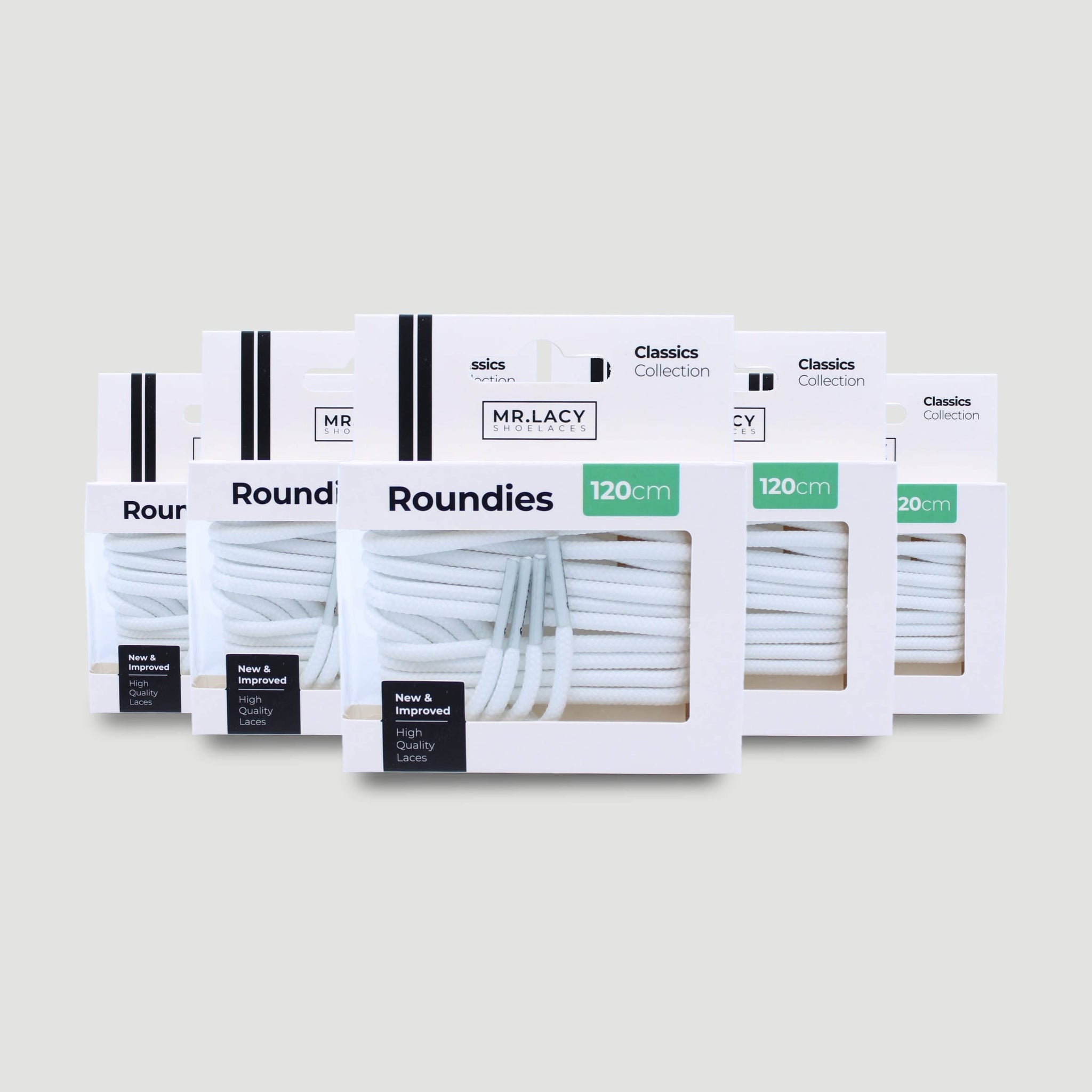 *Roundies Shoelaces · White · Mr.Lacy