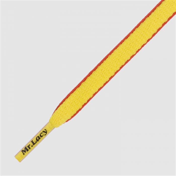 Slimmies Two Tone Shoelaces - Yellow and Red - Mr.Lacy