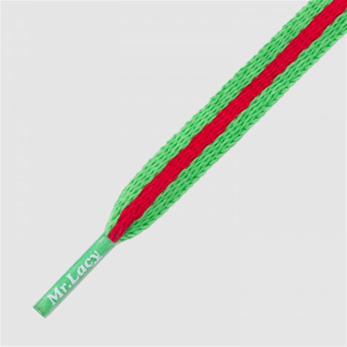 Stripies Shoelaces - Kelly Green/Red - Mr.Lacy