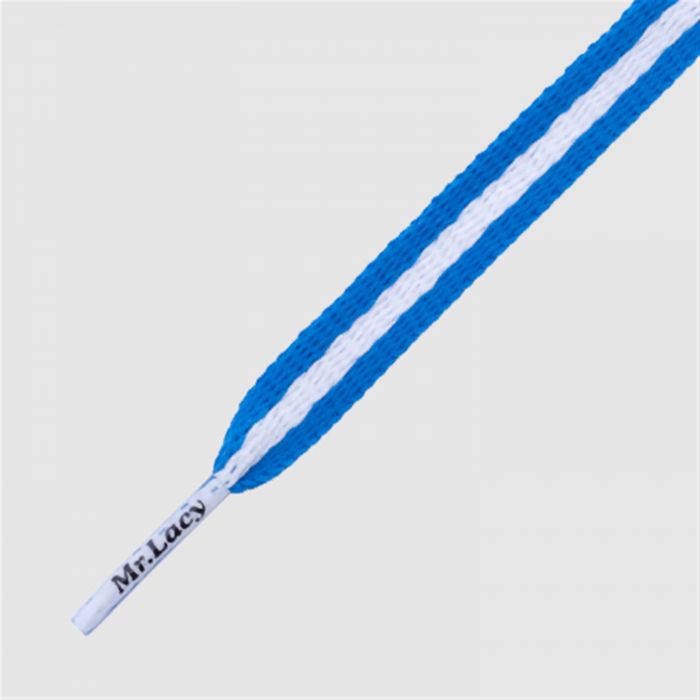 Stripies Shoelaces - Royal Blue/White - Mr.Lacy