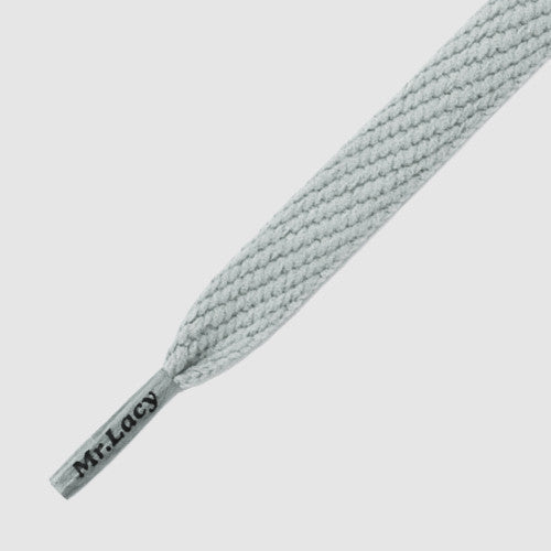 Grey 2025 flat shoelaces