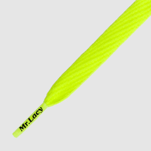 Flatties Shoelaces - Neon Lime Yellow - Mr.Lacy
