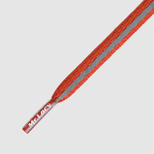 Flatties Shoelaces - Reflective Red - Mr.Lacy