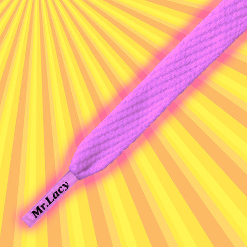 Flatties Shoelaces - Glow in the Sun Pink - Mr.Lacy