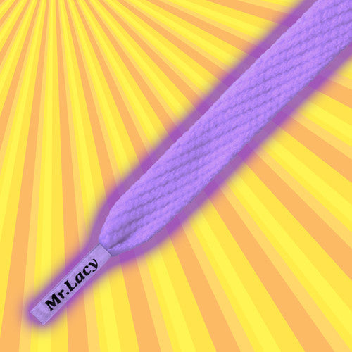 Flatties Shoelaces - Glow in the Sun Purple - Mr.Lacy
