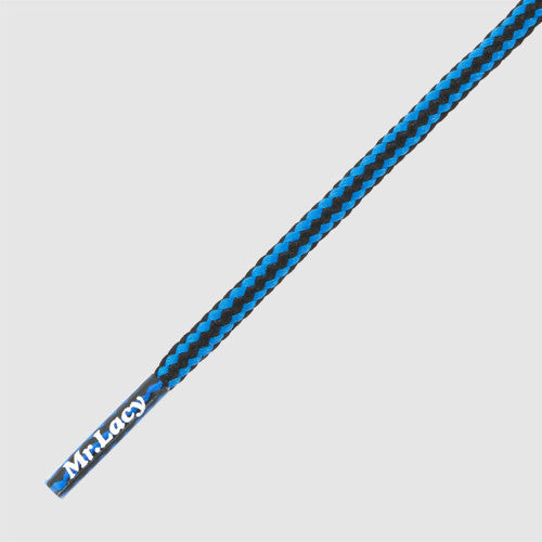Hikies Round 130 cm Boot Laces - Royal Blue/Black - Mr.Lacy