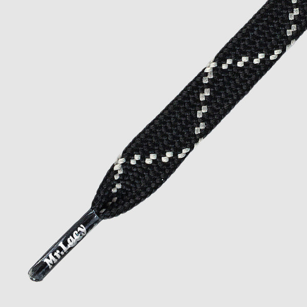 Hikies Flat 180 cm Boot Laces - Black/Grey/Light Grey - Mr.Lacy