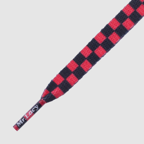 Printies Shoelaces - Checkered Red/Black - Mr.Lacy